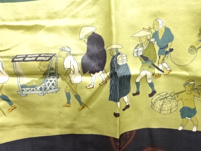 JAPANESE KIMONO / MENS JUBAN / SILK / PEOPLE IN THE PAST & OLD COINS
